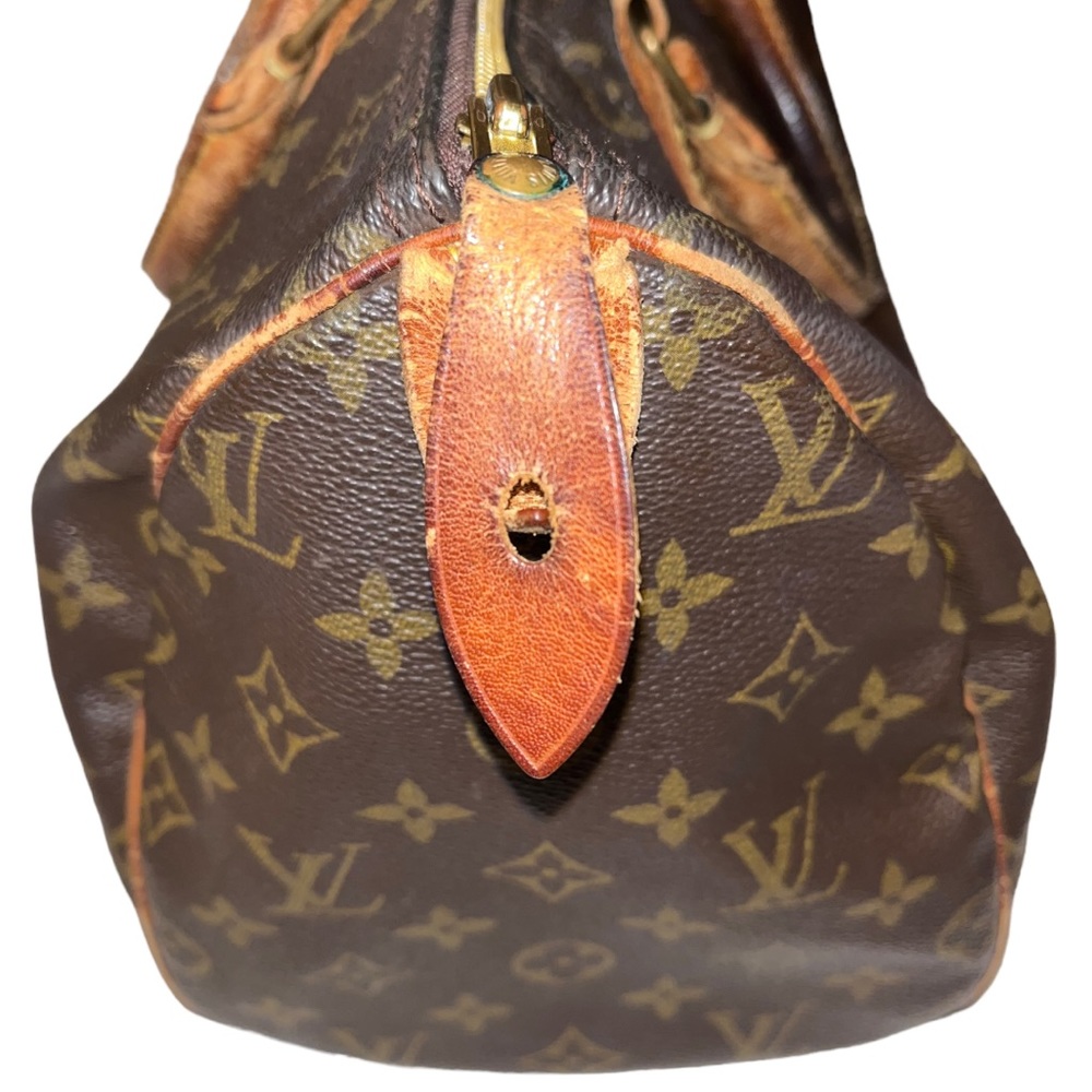 LOUIS VUITTON Speedy 30 VI1902 Authentic Vintage Bag Satchel Purse + LV Lock/Key - Picture 7 of 16
